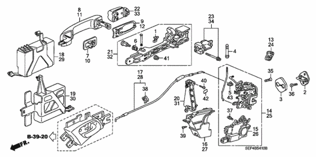 Rear Door Locks - Outer Handle for 2004 Acura TL #0