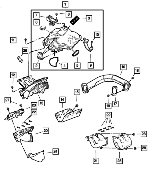 Manifolds for 2007 Chrysler Town & Country #0