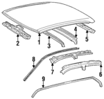6121207011 - : 1995-1999 Toyota Avalon - Side Rail for Toyota: Avalon Image