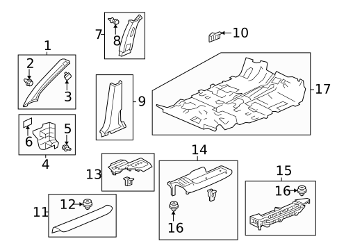 Interior Trim - Pillars for 2025 Honda Passport #0