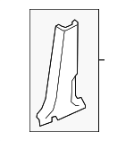 84171TG7A01ZA - Body: Lower Center Pillar Trim for Honda: Passport, Pilot, Ridgeline Image