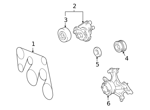 Belts & Pulleys for 2002 Lexus LS430 #0