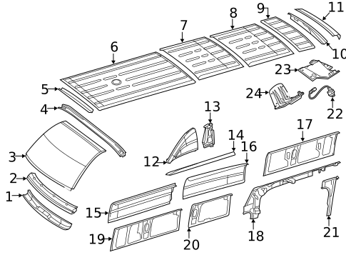 Roof & Components for 2021 Mercedes-Benz Sprinter 1500 #0
