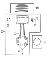 68086046AB - 2.4L Gas; Engine: Piston Pin And Rod for Mopar Image