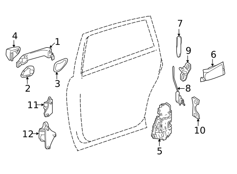Lock & Hardware for 2009 Mercedes-Benz ML320 #5