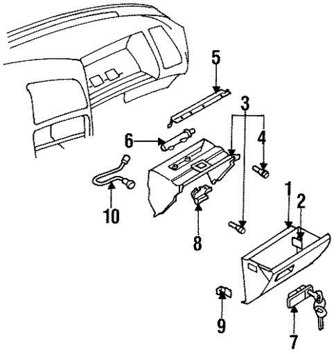 Instrument Panel for 1996 Mitsubishi Galant #1