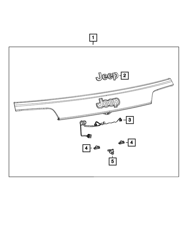 « 5PR09JWDAD –  : Lampe D’éclairage D’immatriculation Applique, Garniture pour Mopar Image »