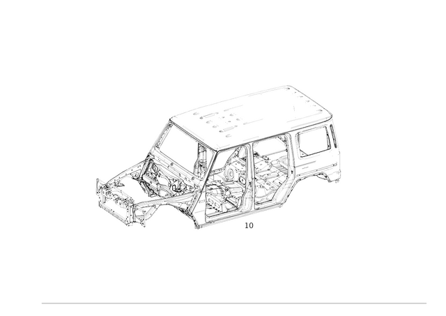 4636003503 - Body Shell: Body-in-White for Mercedes-Benz: G550, G63 4x4 Squared AMG, G63 AMG Image image