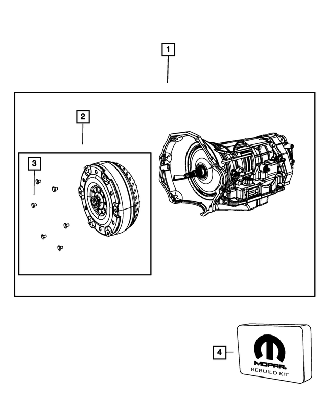 RL109703AM - 68RE; 6-Speed; Automatic Transmission: With Torque Converter Transmission Package for Mopar Image image