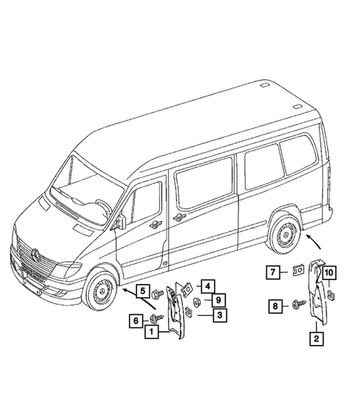 Moldings and Ornamentation for 2009 Dodge Sprinter 2500 #2