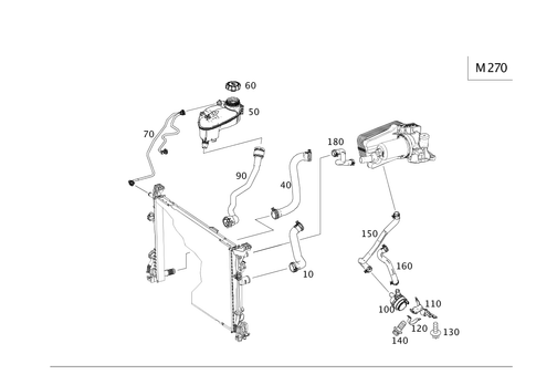 Expansion Tank, Mounting and Hoses for 2019 Mercedes-Benz CLA 250 #0