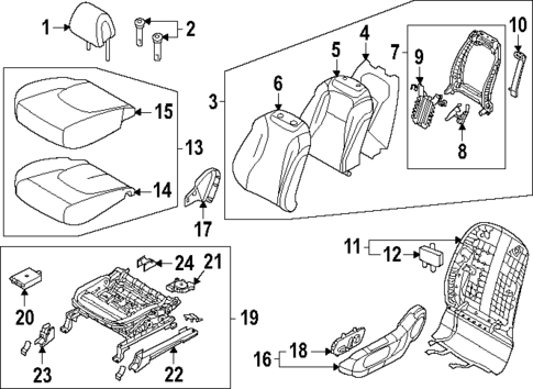 Driver Seat Components for 2025 Kia Carnival #0