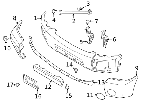 Bumper & Components - Front for 2006 Nissan Armada #0