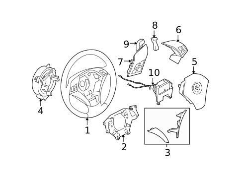 Steering Wheel & Trim for 2008 BMW 535xi #0