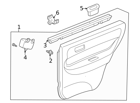 Interior Trim - Rear Door for 1998 Acura Integra #0