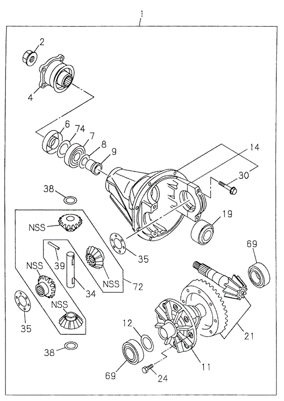 Front Final Drive (TO:9805) for 1998 Honda Passport #0
