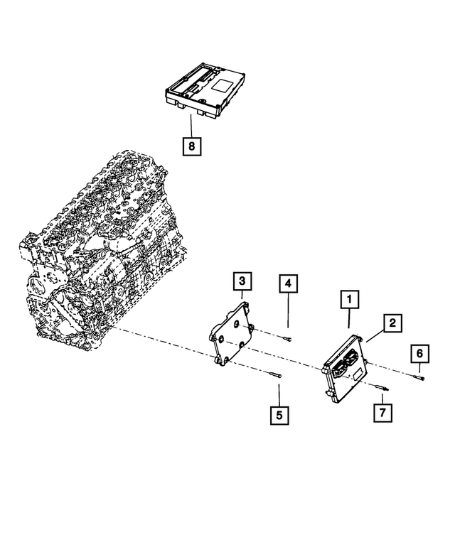 R8293842AB - Electrical: Engine Controller Module, Remanufactured for Mopar Image image