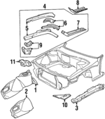 3635837 - Body: Reinforcement for Cadillac: Allante Image