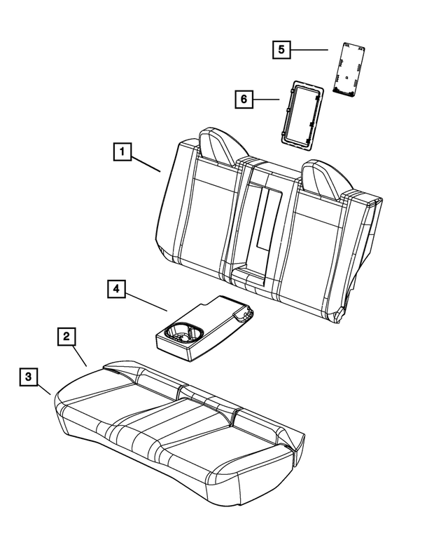 « 1UT86DX9AC – Interior Trim : Dossier De Siège Couvercle pour Mopar Image »