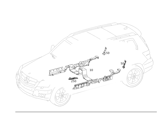 2048201069 - Electrical System: Cable Duct for Mercedes-Benz Image image