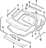 68100SK7A12ZZ - Body: Lift Gate for Acura: Integra Image