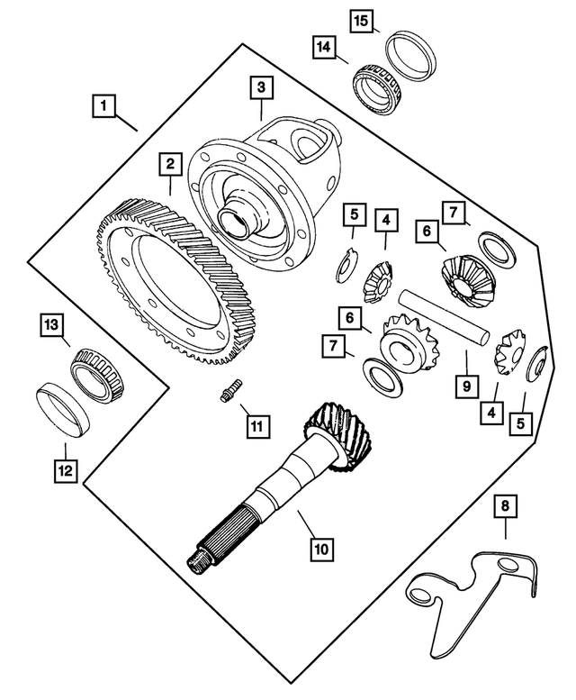 4659455AB - Automatic Transaxle 3 Speed: Transaxle Case for Mopar Image