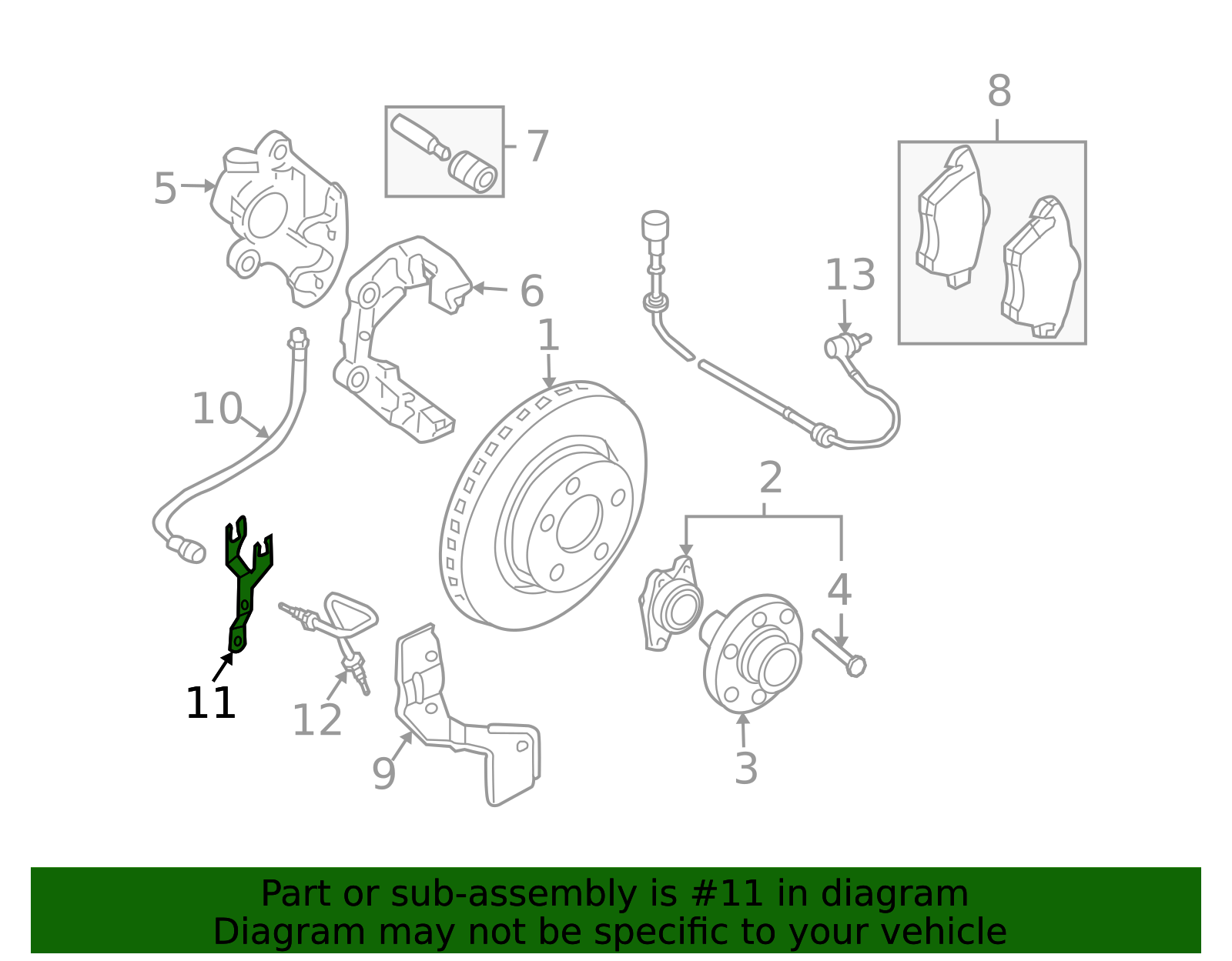 1998-2011 Audi Bracket 4B0-615-134-F | OEM Parts Online