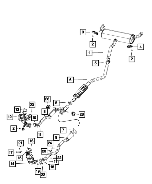 Exhaust System for 2016 Jeep Cherokee #0