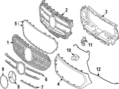 Grille & Components for 2024 Mercedes-Benz E450 #0