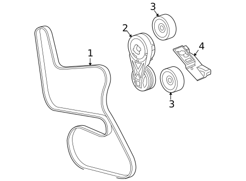 Belts & Pulleys for 2005 Buick Terraza #0