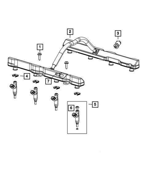 Fuel Rail and Injectors for 2012 Ram 2500 #0