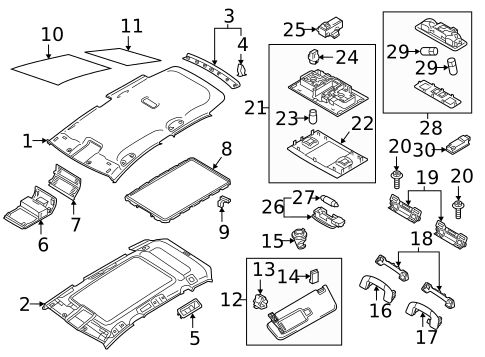 Interior Trim - Roof for 2018 Volkswagen Golf Alltrack #0