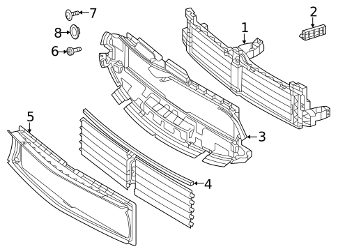 Components On Radiator Support for 2021 Mercedes-Benz GLA 35 AMG&reg; #0