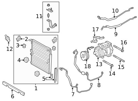 Hoses & Pipes for 2017 Lexus GX460 #0