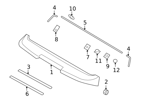 Spoiler for 2010 Hyundai Santa Fe #0
