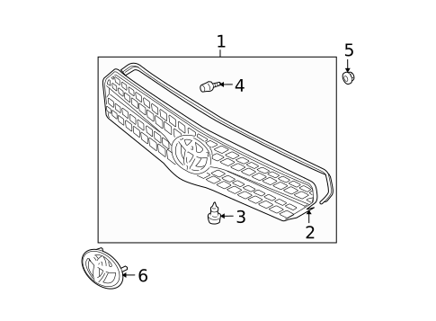 Grille & Components for 2008 Toyota Matrix #0