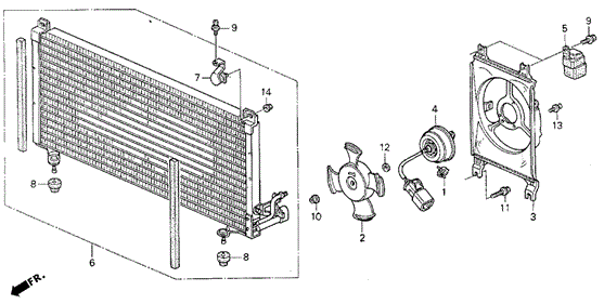 A/C Air Conditioner (Condenser) for 1994 Acura Vigor #0