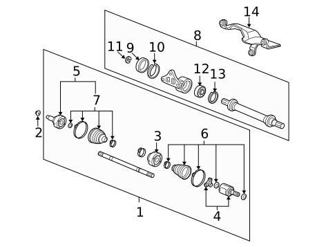 Drive Axles for 2013 Honda Fit #0