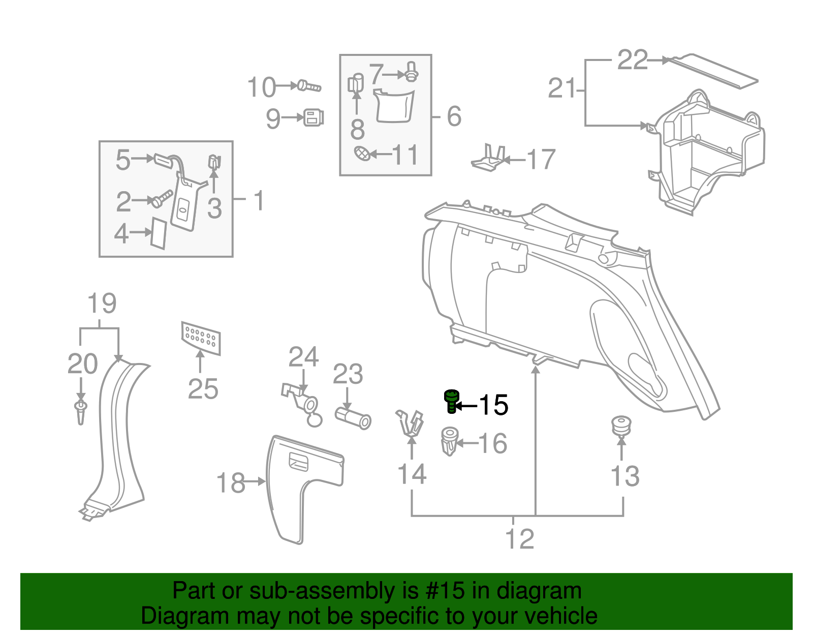 Quarter Trim Panel Screw - Porsche (N-908-195-01)