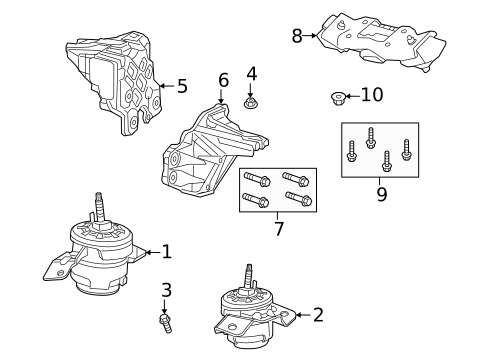 Engine & Trans Mounting for 2021 Jeep Wrangler #0