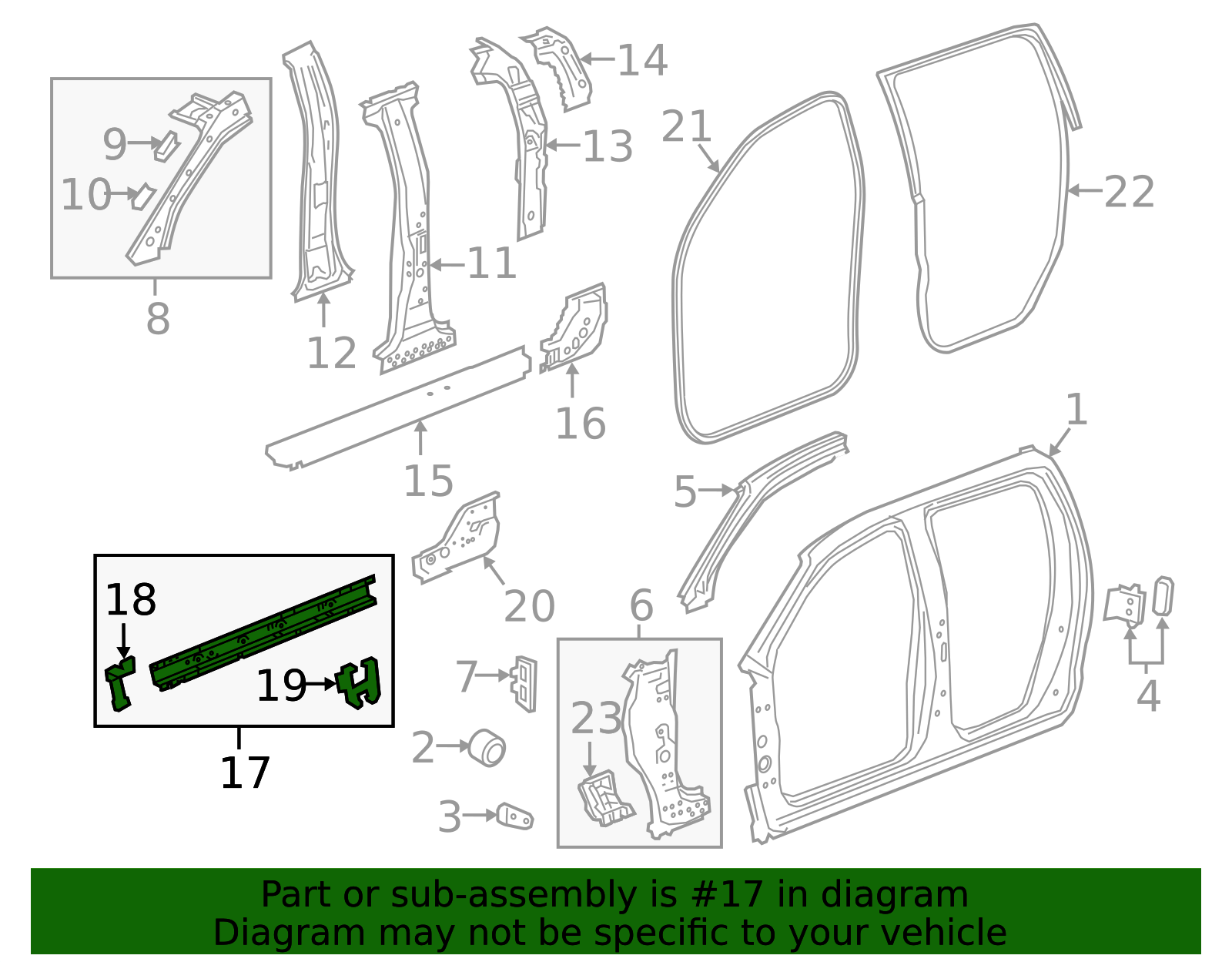 Gm Rocker Panel Rear Inner 2015 GM Driver Side Rocker Inner Panel 23167328 | Capital Chevy Parts