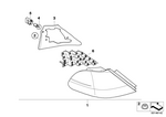 63216938516 - : Rear Light In The Side Panel, White Right for BMW Image