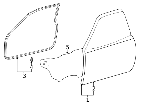 Door & Components for 1997 Toyota RAV4 #0