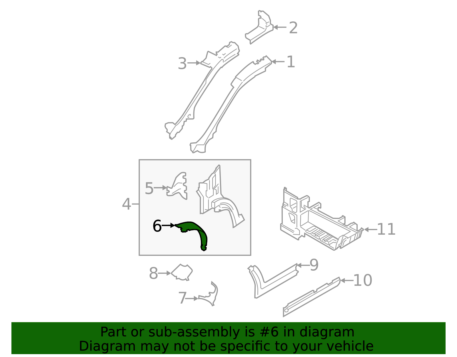 BK3Z-16102-X - High-Quality Lower Reinforced Panel for 2015-2025 Ford ...