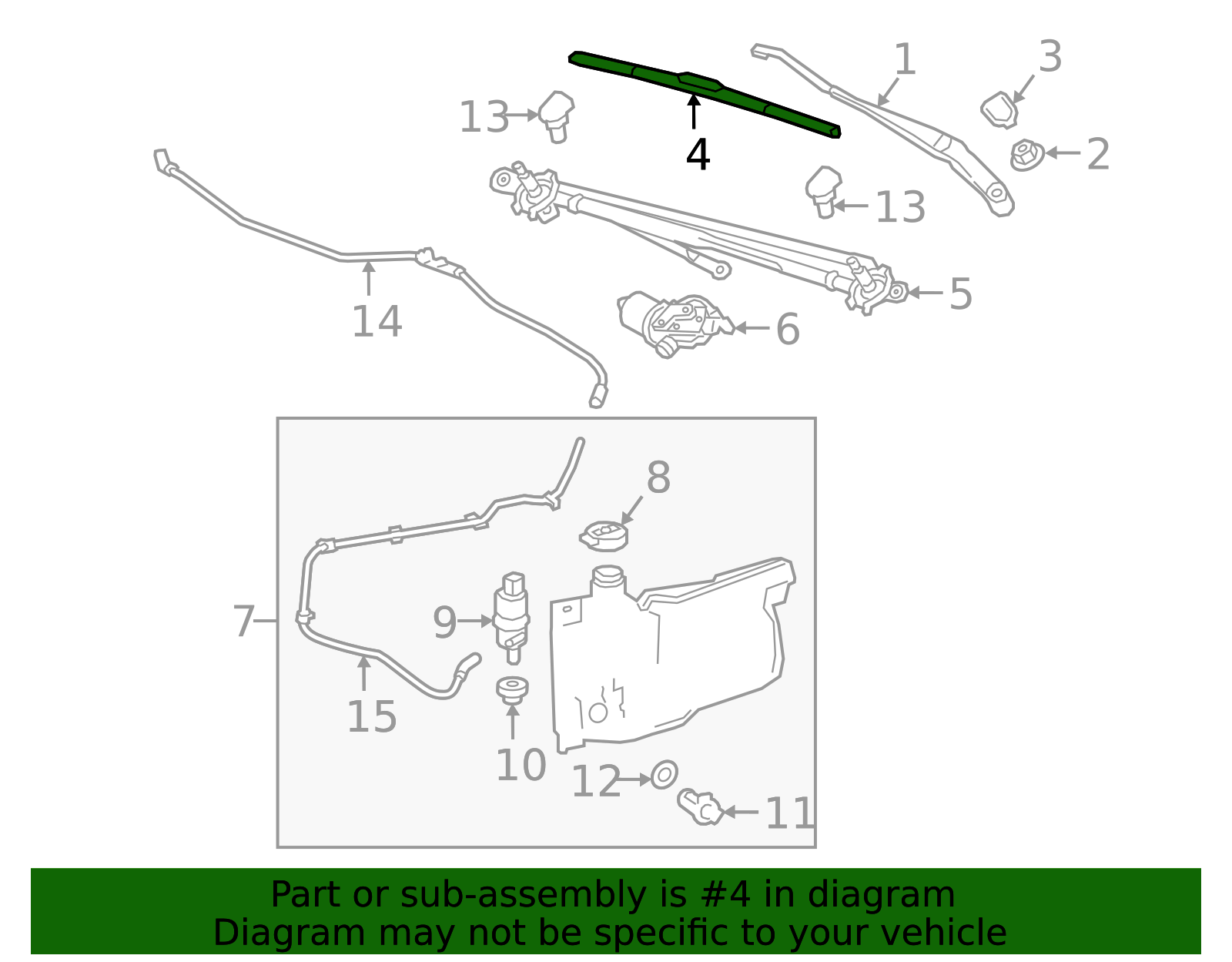 Windshield Wiper Blade For GMC GMC Sierra 2500 HD 2007-2012 OEM Quality# 2587740
