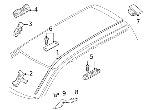 Exterior Trim - Roof for 2003 Volvo XC70 #1
