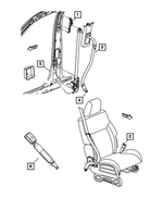 52029356AE - Restraints: Seat Belt Turning Loop Adjuster for Mopar Image