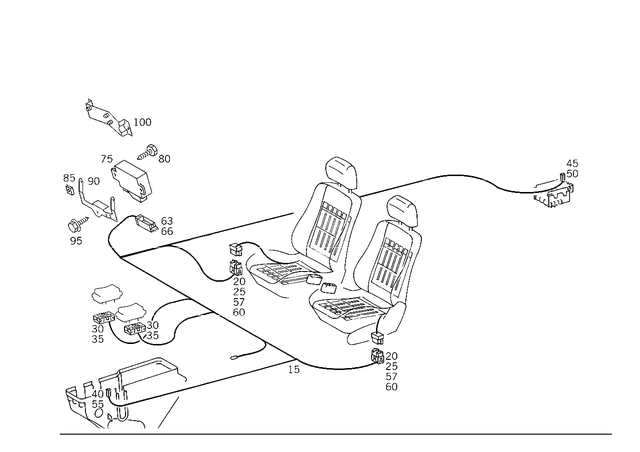 2024401108 - Electrical System: Wiring Harness for Mercedes-Benz: C230, C280, C43 AMG Image image