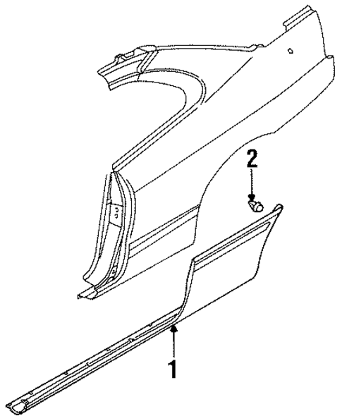 Exterior Trim - Quarter Panel for 1998 Chrysler Sebring #0