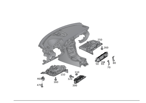 Detachable Components, Instrument Panel for 2012 Mercedes-Benz SLK250 #0